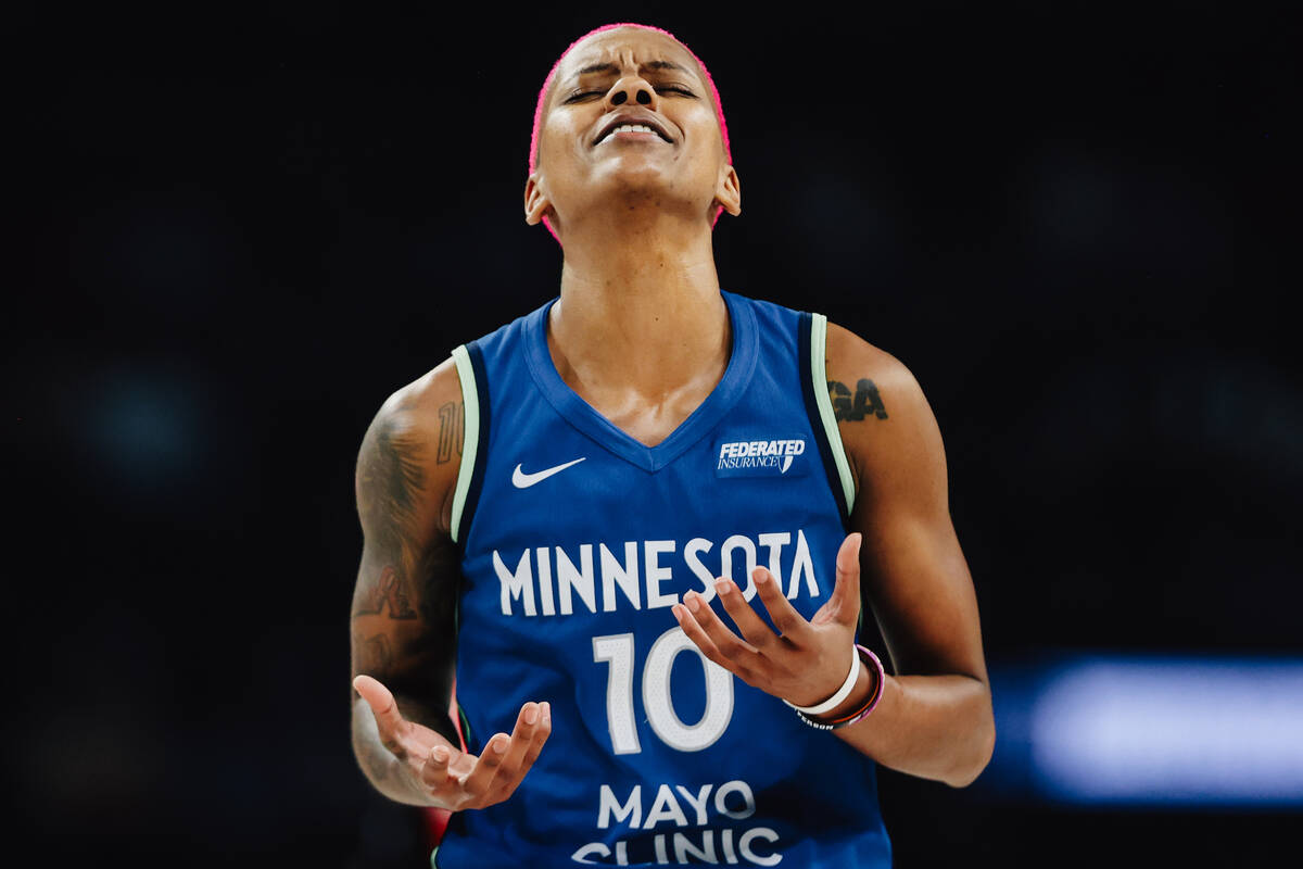 Minnesota Lynx guard Courtney Williams sings “Pink Pony Club” by Chappell Roan du ...