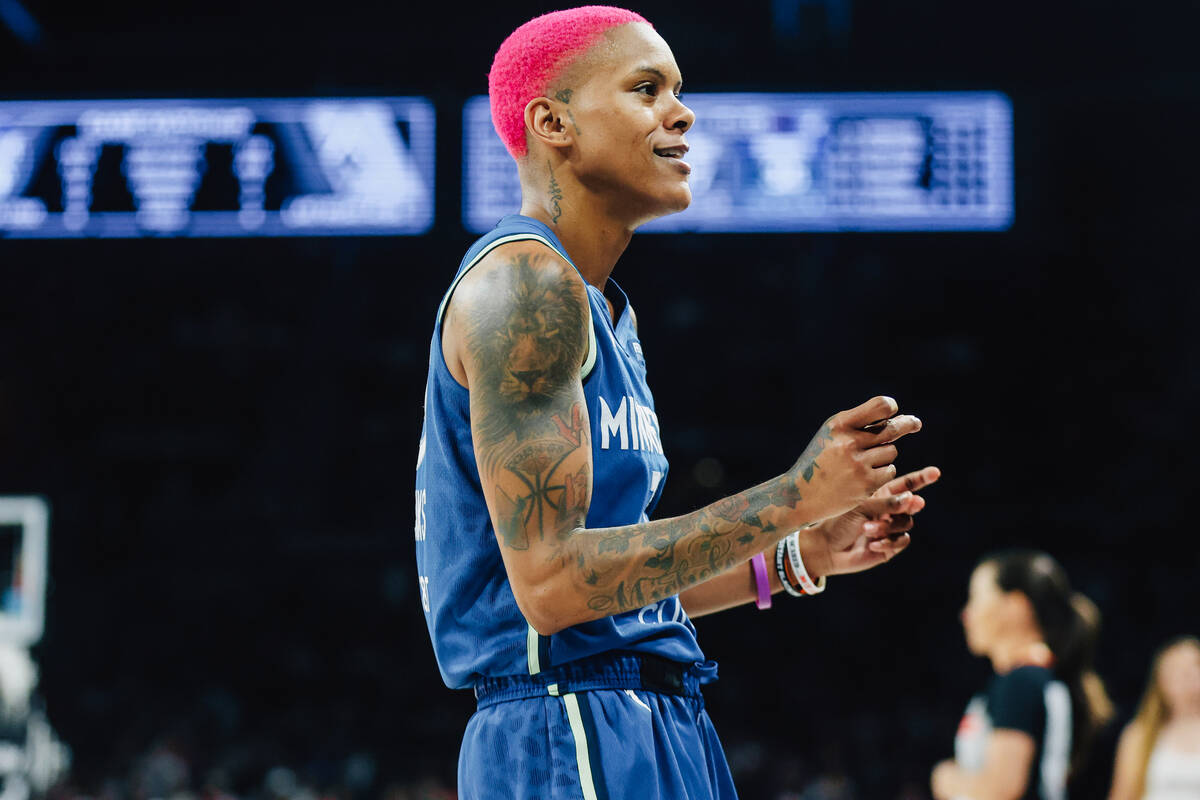 Minnesota Lynx guard Courtney Williams sings “Pink Pony Club” by Chappell Roan du ...
