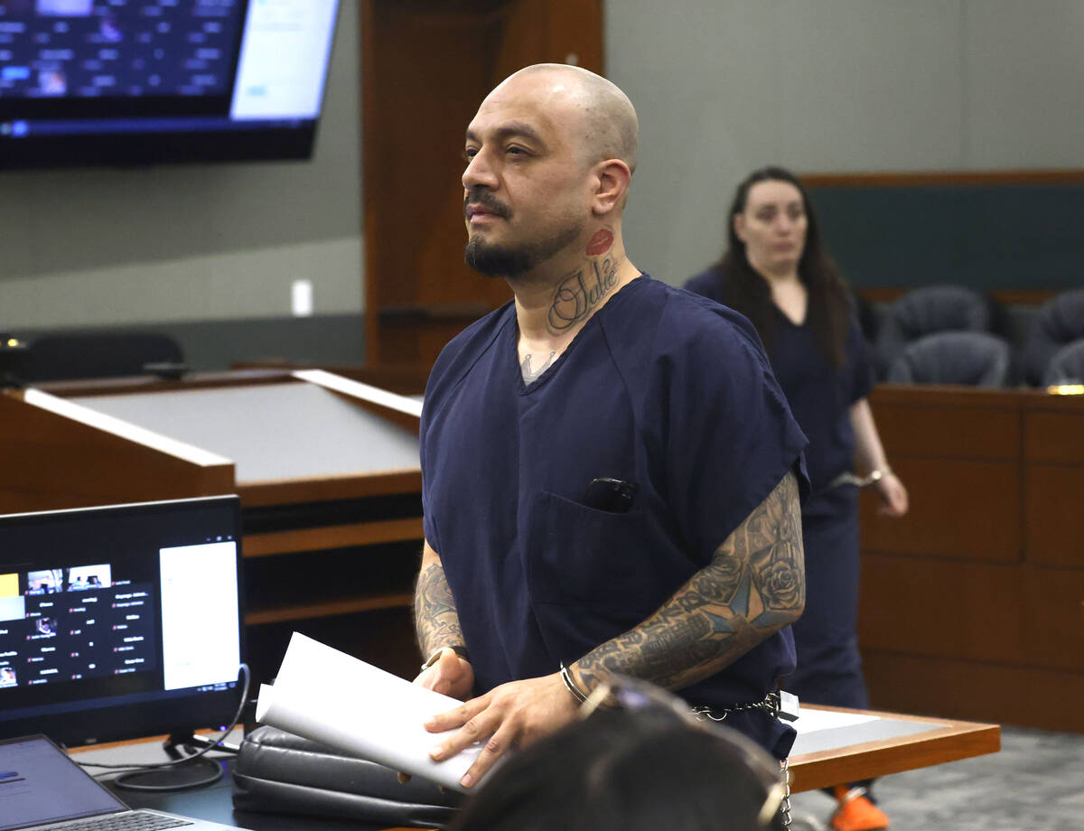 Manuel Ruiz, suspected in a livestreamed Strip shooting that left two dead, leaves a courtroom ...