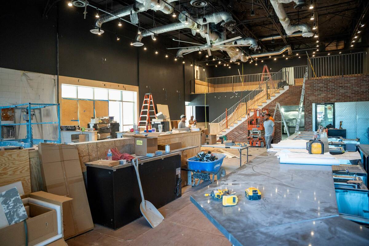 The interior of Nevada Brew Works’ upcoming location at Boca Park in Las Vegas July 21, 2025. ...