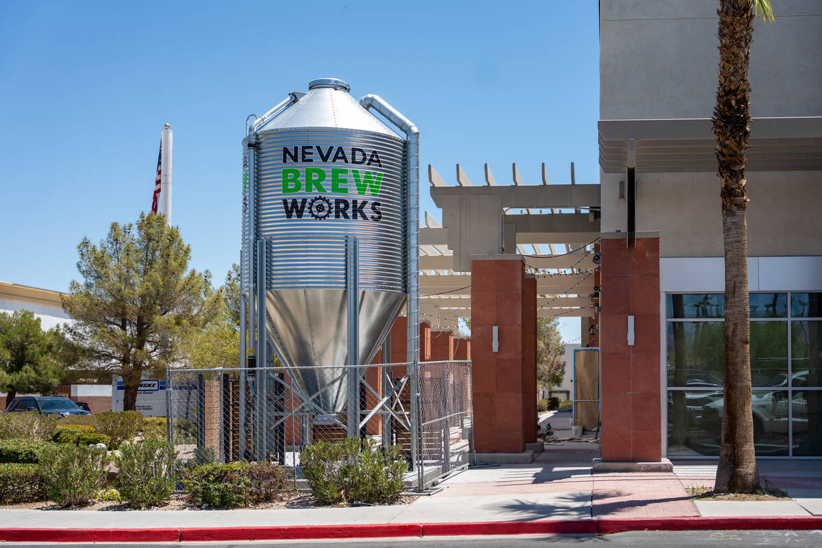 The outside of Nevada Brew Works’ upcoming second location at Boca Park is seen in Las Vegas ...