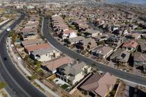 An aerial view of homes near Sarasota, a community planned in The Paseos of Summerlin, on Thurs ...