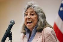 Rep. Dina Titus, D-Nev., speaks at an event for Nevada Attorney General Aaron Ford during his g ...