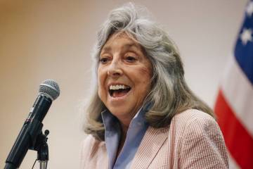 Rep. Dina Titus, D-Nev., speaks at an event for Nevada Attorney General Aaron Ford during his g ...