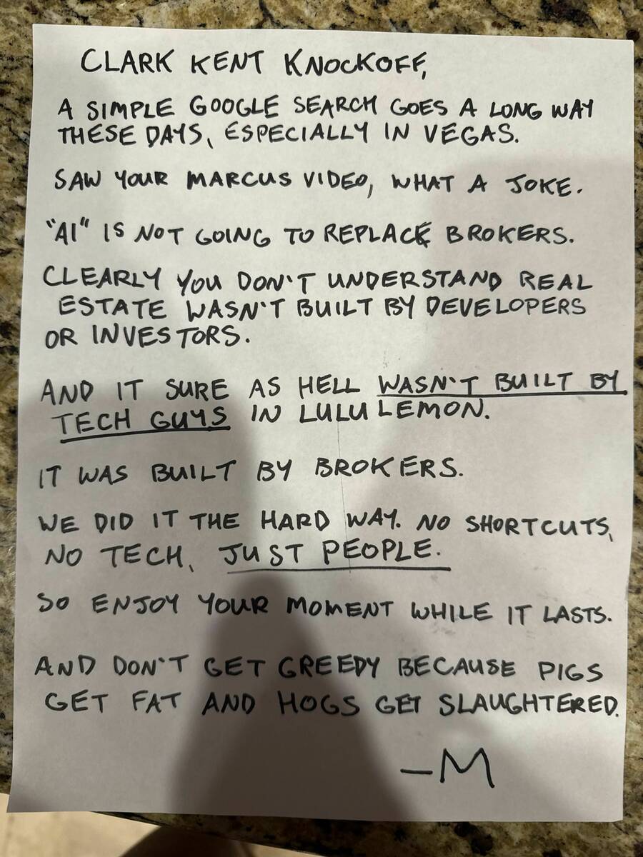 Blake Owens said a threatening message was mailed to a family member’s home the night of July ...