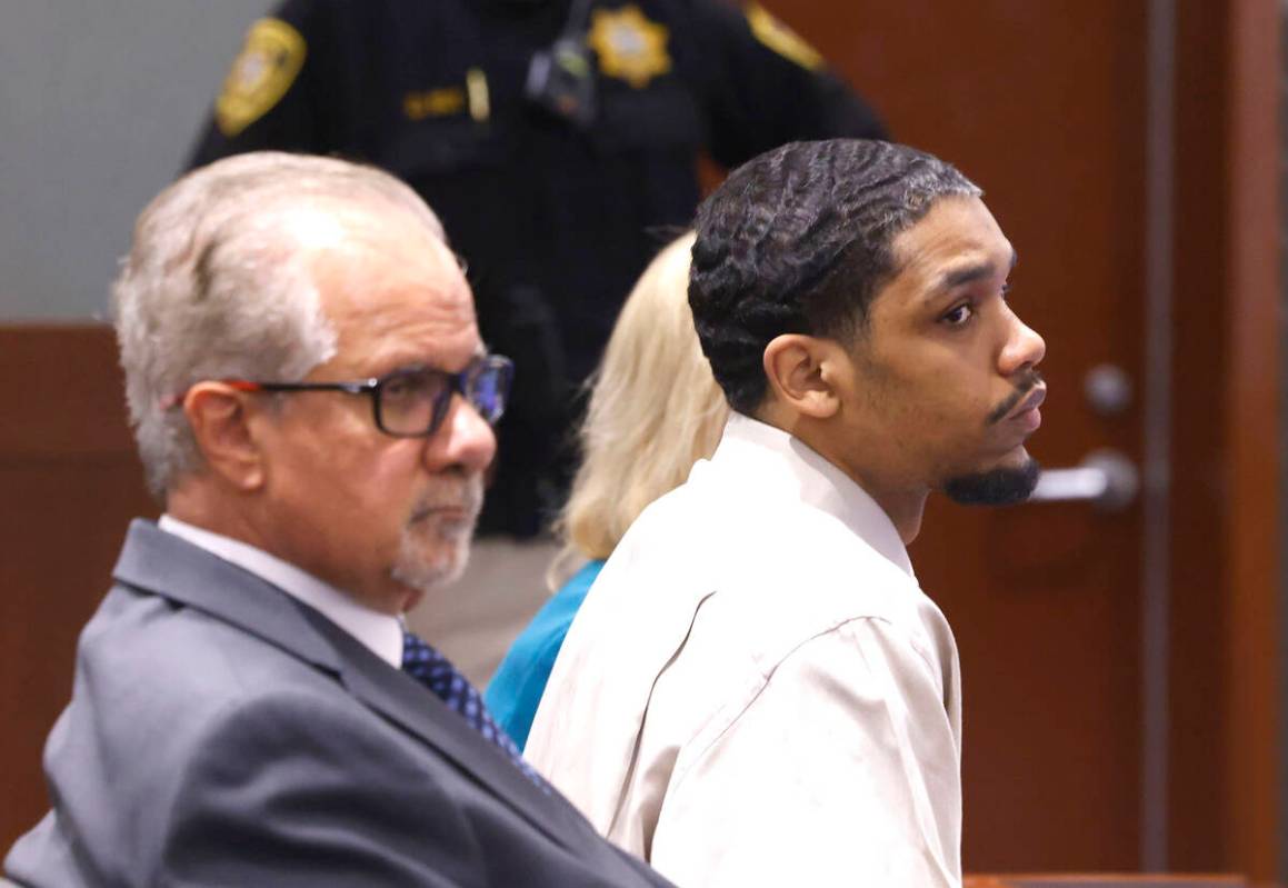 Isaac George, center, who pleaded guilty to the killing of Angelina Erives, 11, in 2018, appear ...