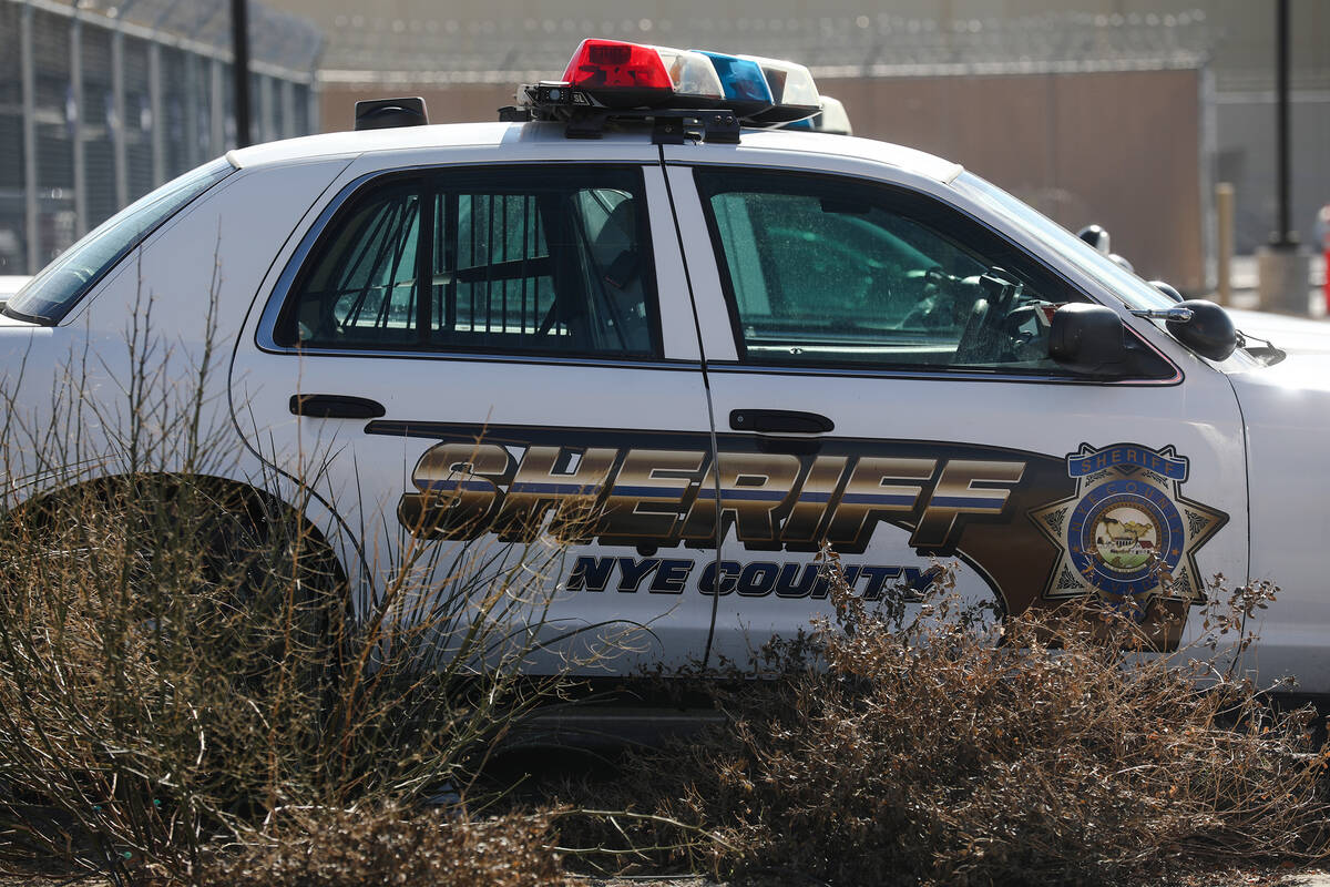 In this Review-Journal file photo, Nye County Sheriff’s patrol car sits in the yard behind th ...