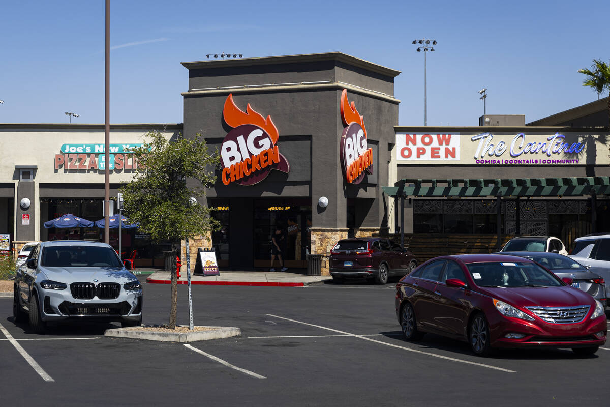 A Big Chicken restaurant is seen alongside other businesses at the Paradise Esplanade retail pl ...