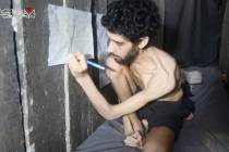 This image from an undated video released on August 1, 2025, by the armed wing of the Palestini ...