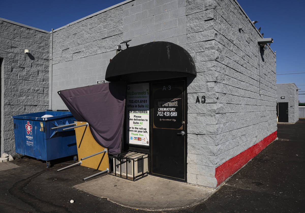 An exterior view of McDermott’s Funeral Home and Cremation Services is seen on Monday, Aug. 1 ...