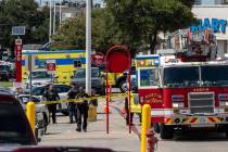 Law enforcement investigates a shooting at Target off Research Boulevard, near Ohlen Road in Au ...