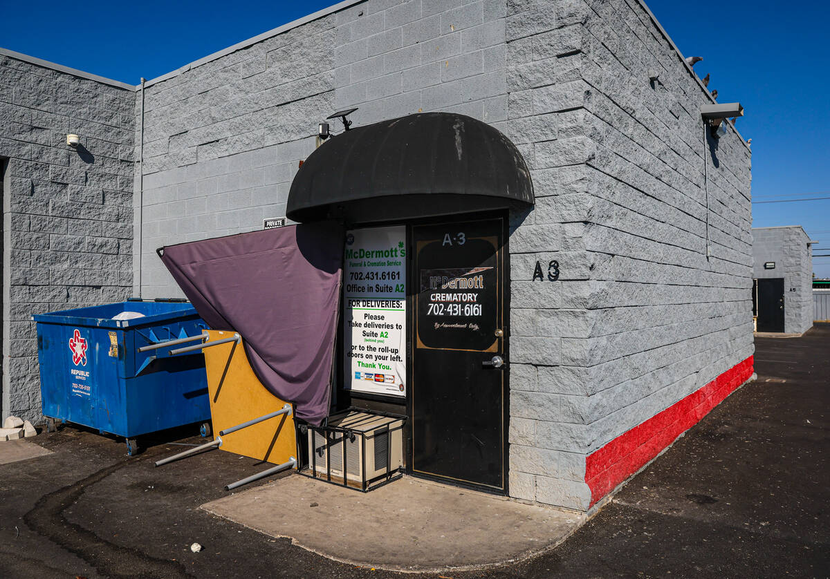 An exterior view of McDermott’s Funeral Home and Cremation Service is seen on Monday, Aug. 11 ...