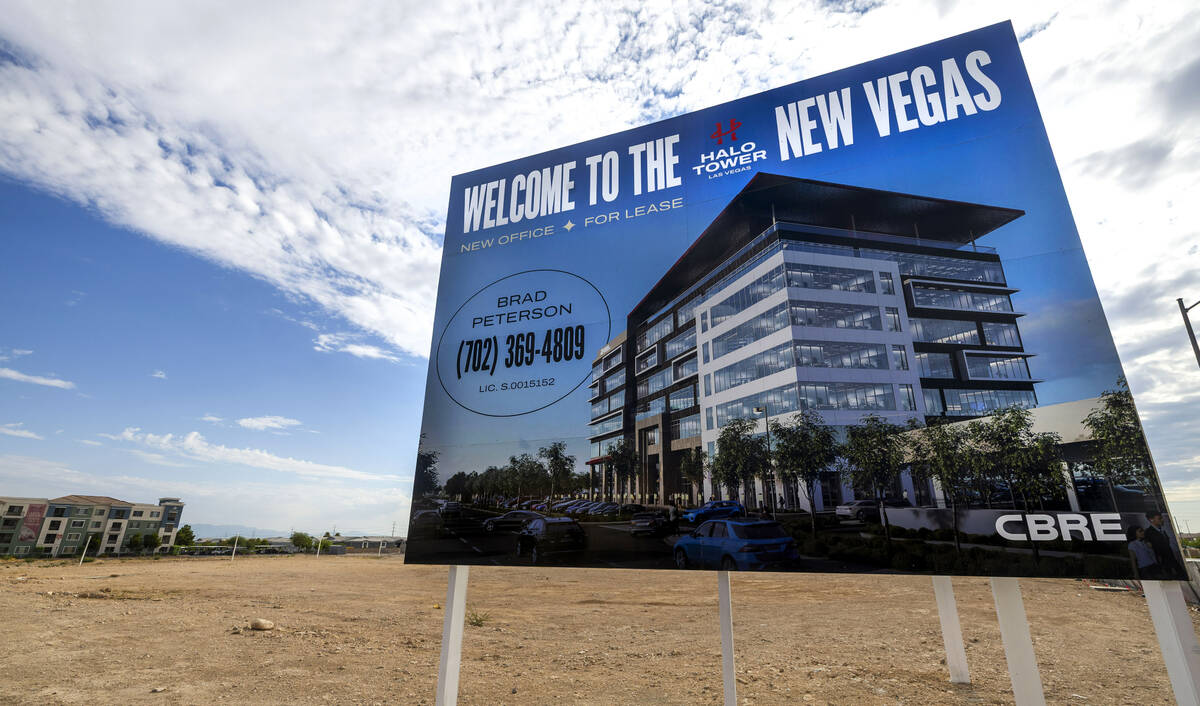 The Halo Tower office project site near The Bend and Ikea on July 18, 2025, in Las Vegas. (L.E. ...