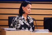 Jhone Ebert, superintendent of the Clark County School District, during a Clark County School B ...