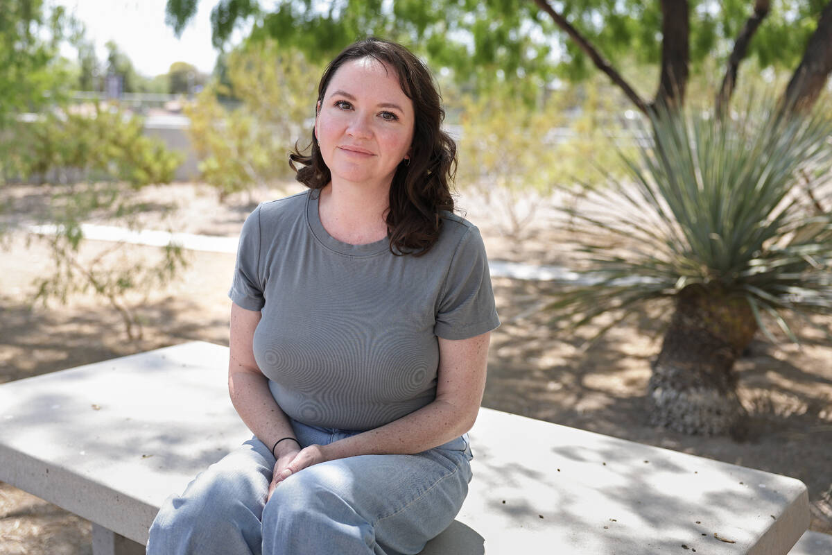 Ariel Choinard, Nevada Heat Lab coordinator, at the Desert Research Institute on Aug. 13, 2025, ...