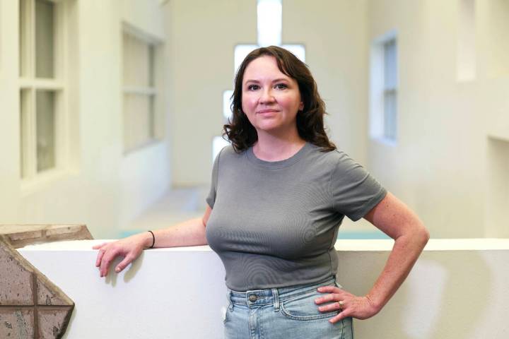 Ariel Choinard, Nevada Heat Lab coordinator, at the Desert Research Institute on Aug. 13, 2025, ...