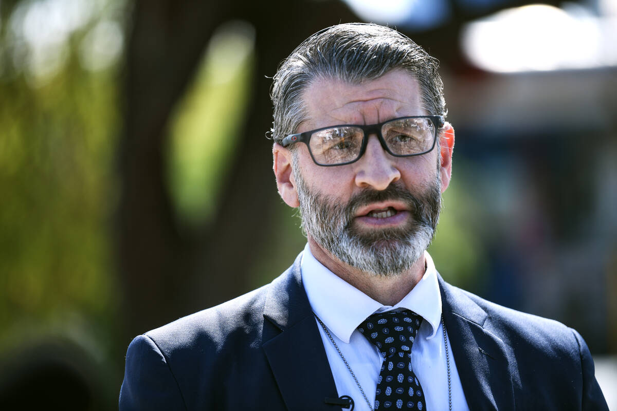 Metropolitan Police Department Lt. Steve Riback briefs the media about a stabbing on the 5400 b ...