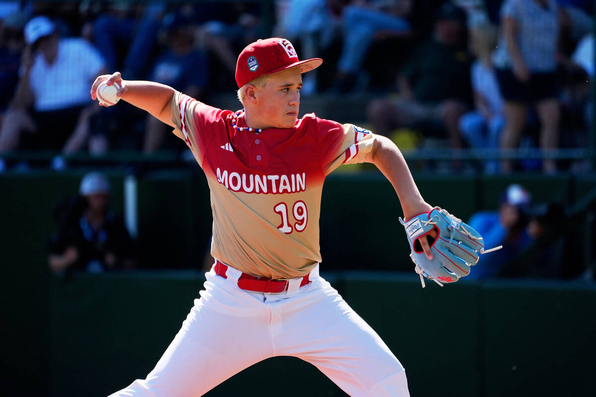 Las Vegas, Nev.'s Garrett Gallegos pitches against Irmo, S.C., during the third inning of ...