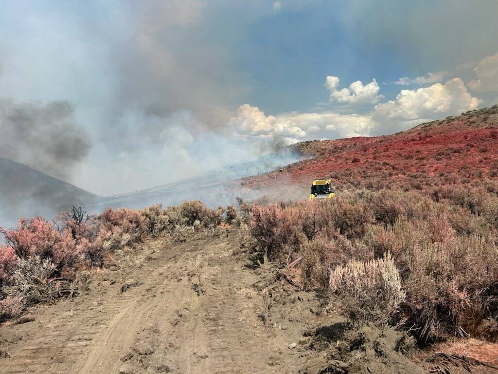 Cottonwood Peak Fire in Elko County ignited on August 15, 2025. (The Bureau of Land Management, ...