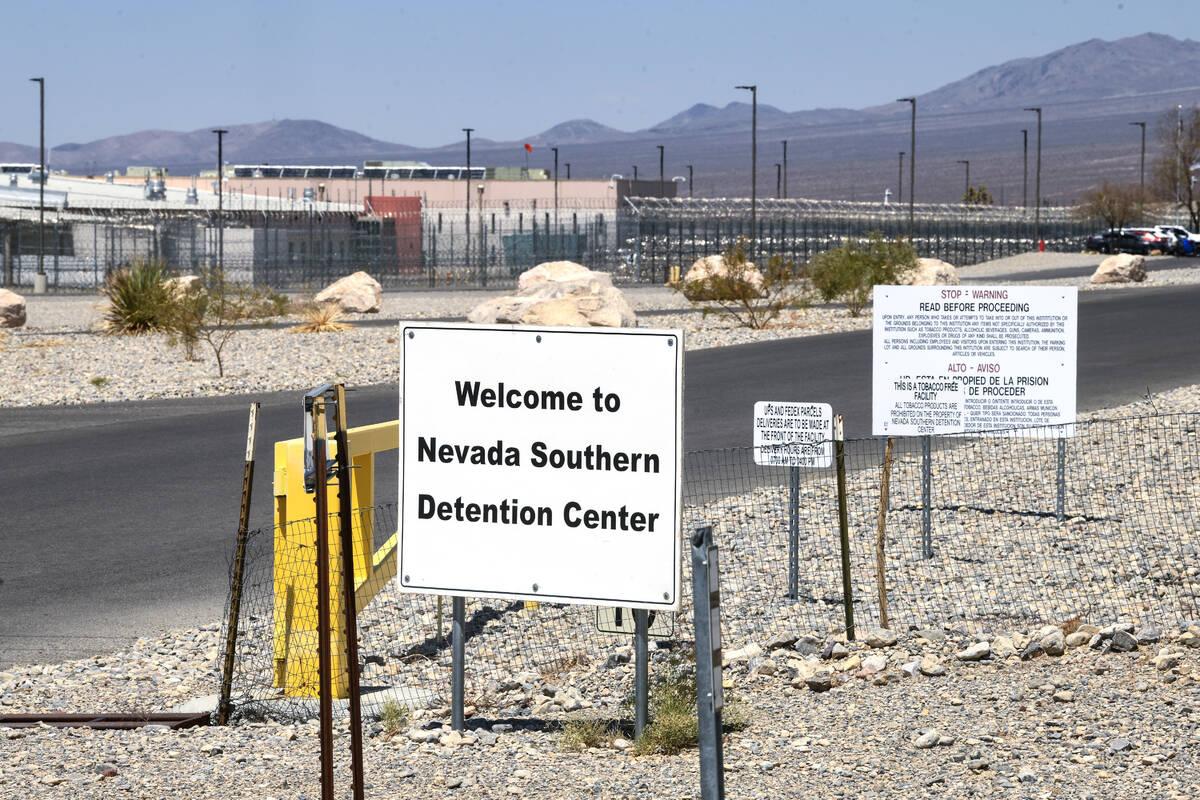 The Nevada Southern Detention Center is seen Wednesday, August 20, 2025 in Pahrump. (Sam Morris ...