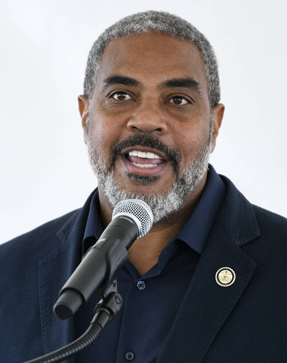 Rep. Steven Horsford, D-Nev., speaks during the groundbreaking for Senator Joseph M. Neal, Jr. ...