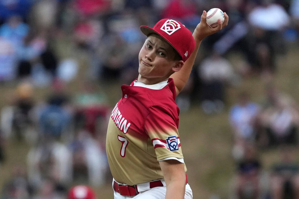 Las Vegas, Nev.'s Cache Malan pitches during the first inning of a baseball game against Irmo, ...