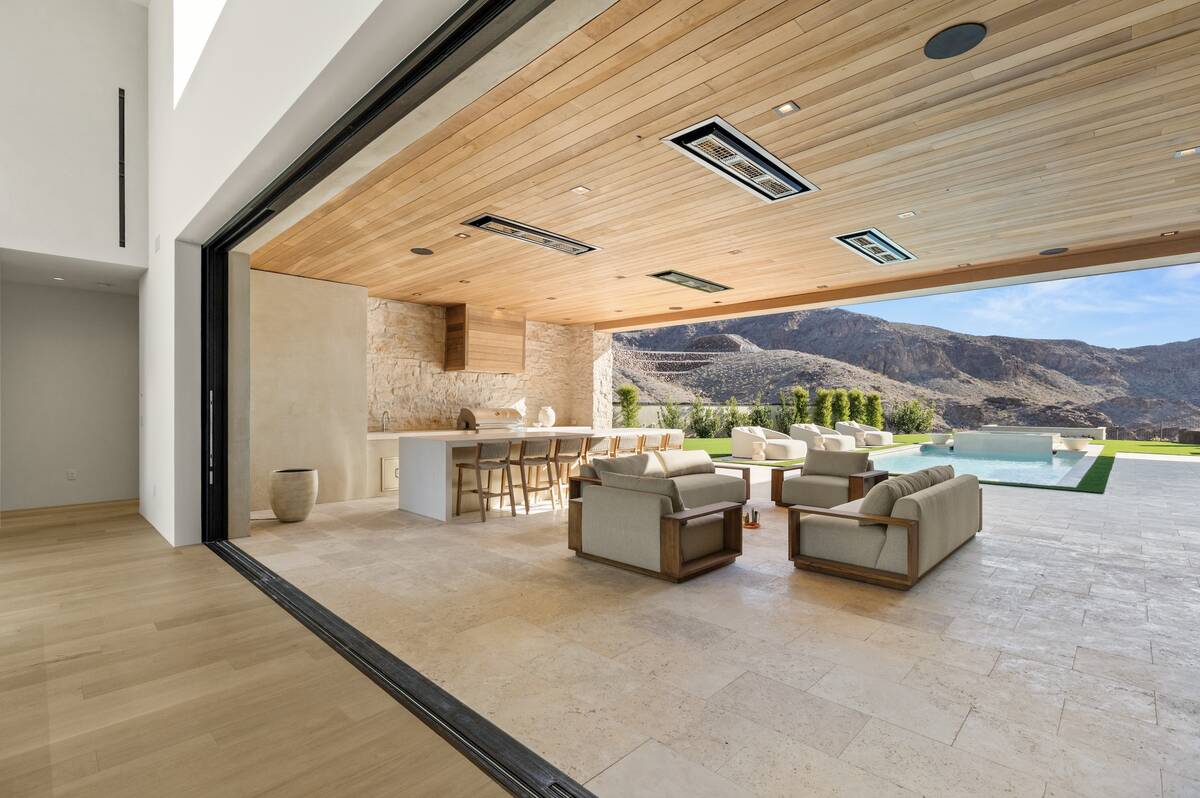 Located at 23 Sanctuary Peak Court in Ascaya, the home is filled with rustic amenities adding t ...