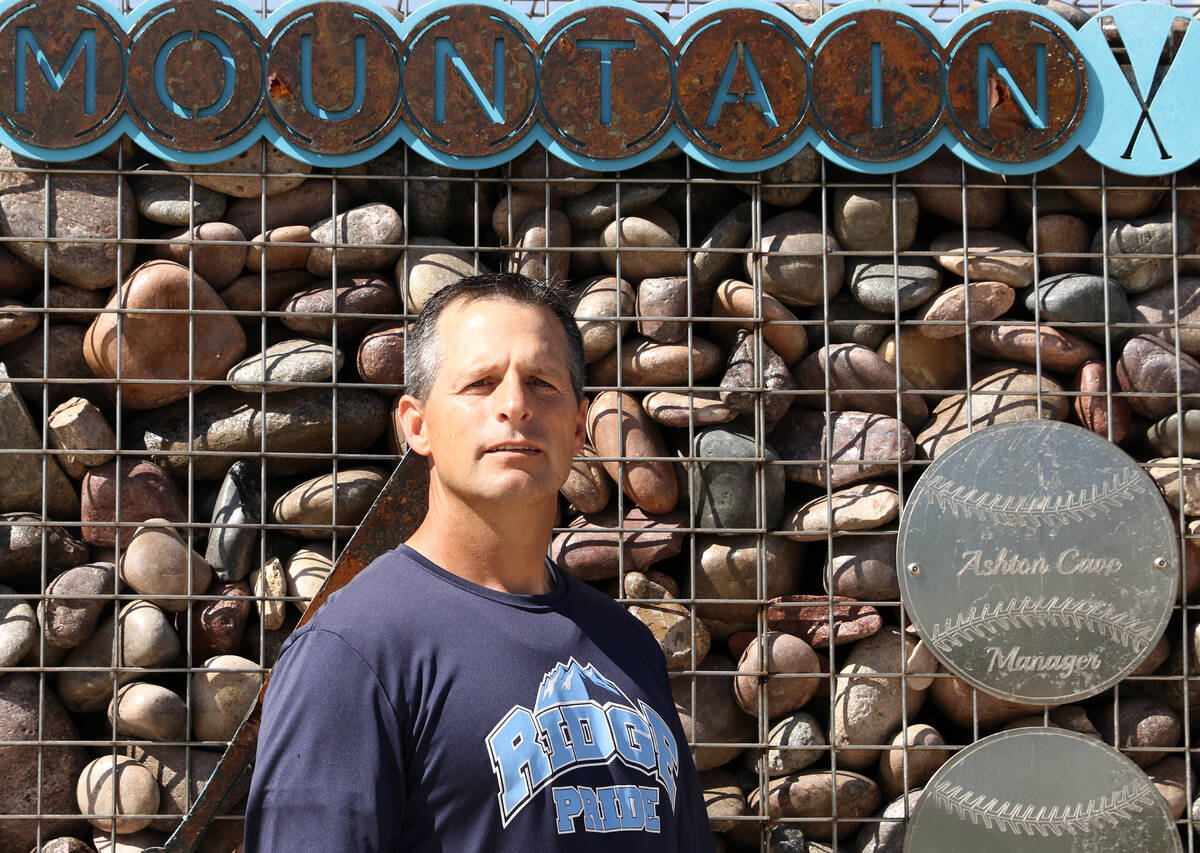 Ashton Cave, who managed the Mountain Ridge team during the 2014 Little League World Series, po ...