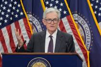 Federal Reserve Chairman Jerome Powell, speaks during a news conference following the Federal O ...