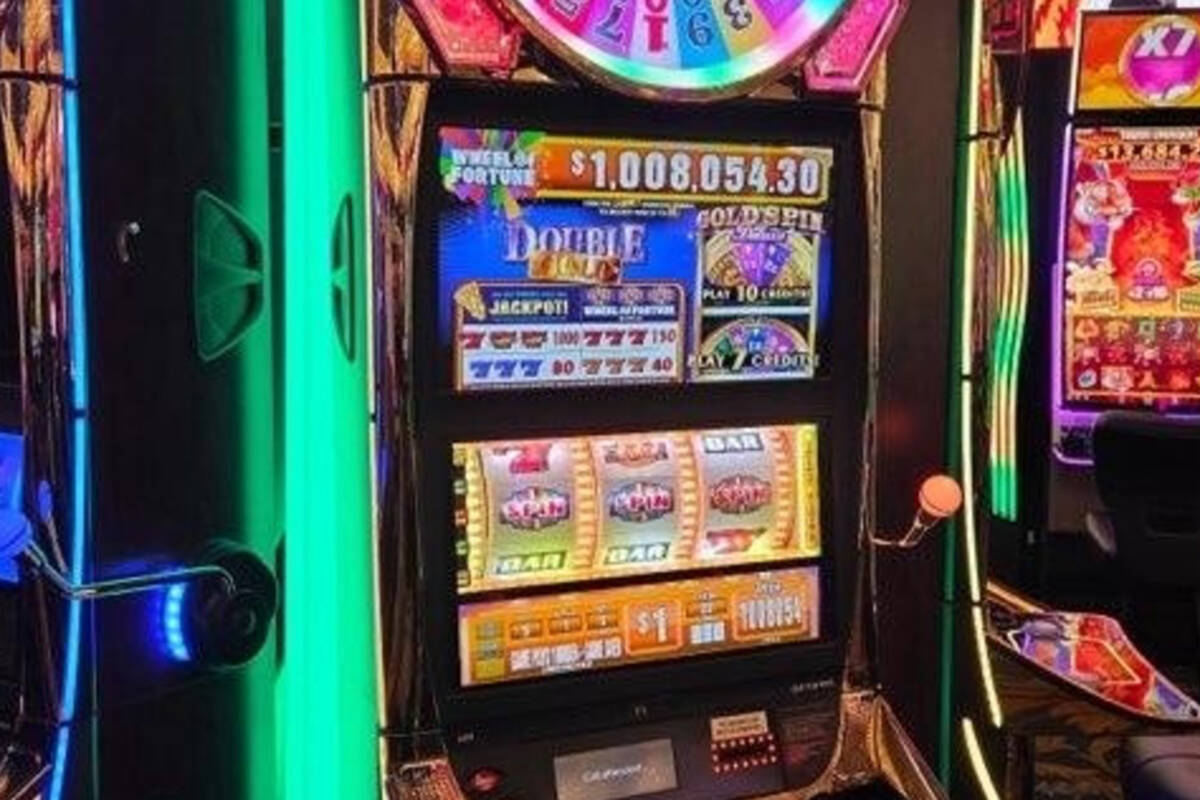 Evelyn R., a visitor from Stockton, California, hit a $1,008,054 jackpot on a Wheel of Fortune ...