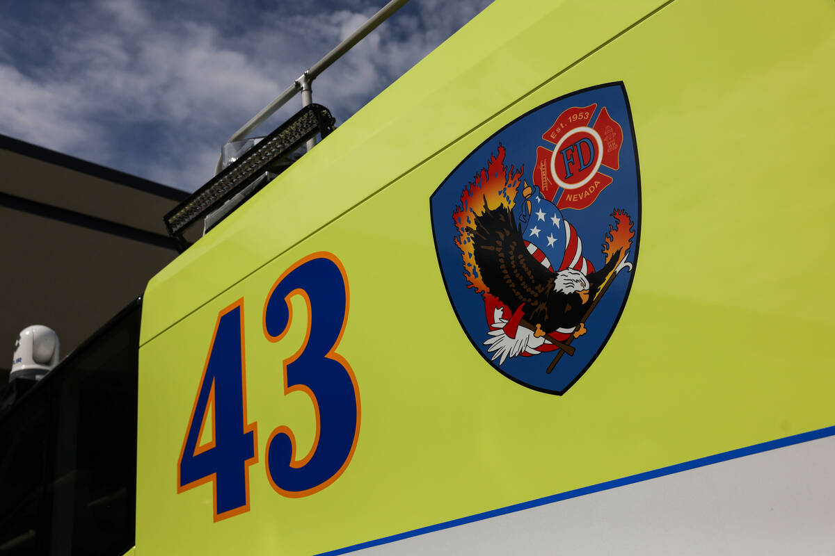 An Aircraft Rescue and Firefighting (ARFF) vehicle during an unveiling ceremony for the airport ...