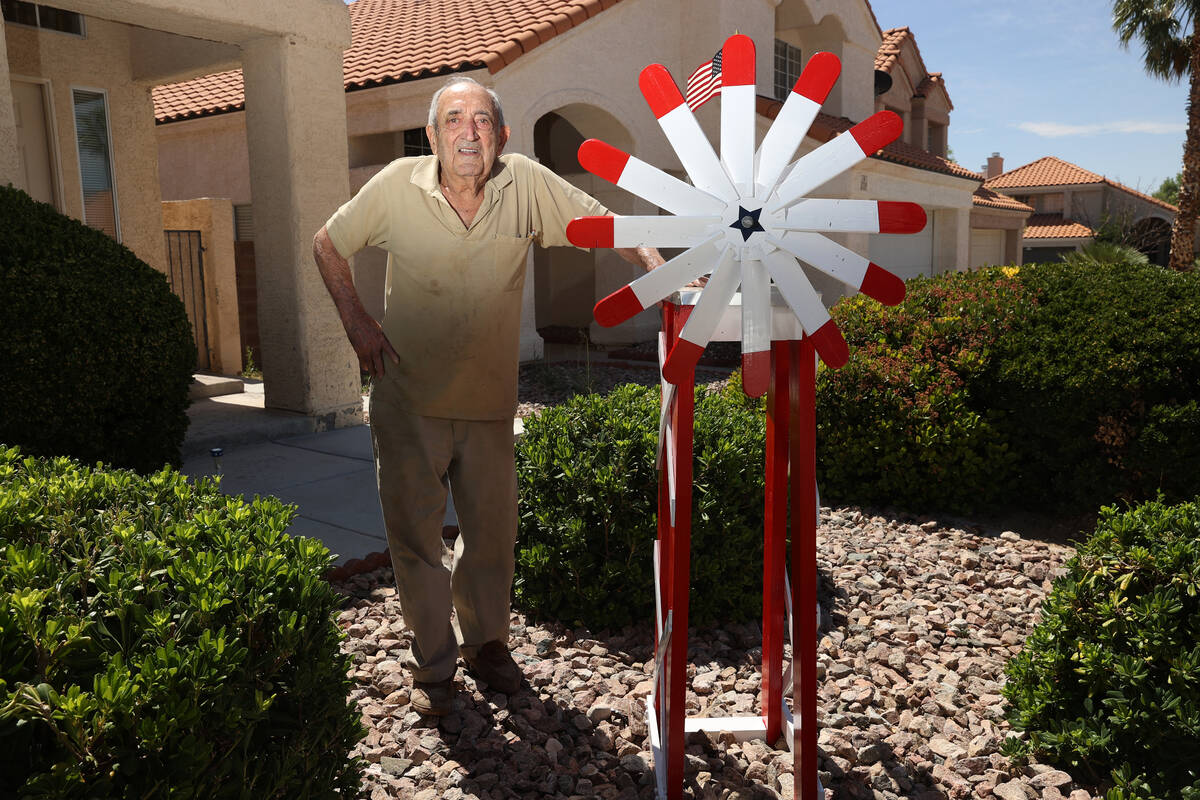 WWII Veteran Onofrio "No-No" Zicari, 97, at his home in Las Vegas, Friday, June 5, 20 ...