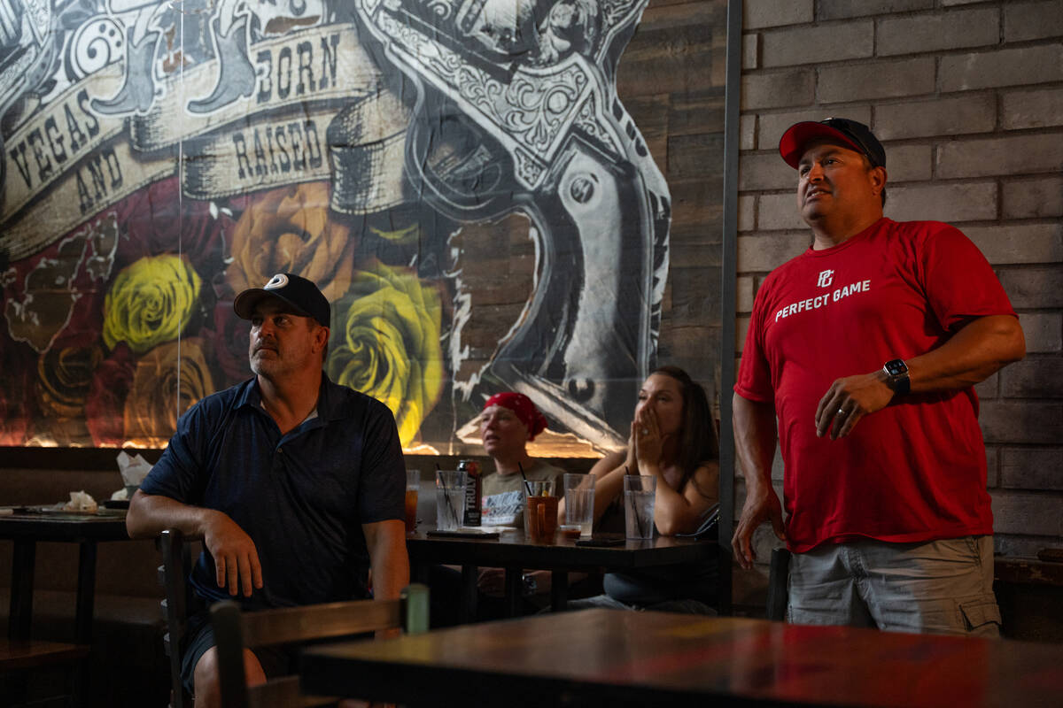 Local Little League parents anticipate the next play near the end of Summerlin South’s game a ...