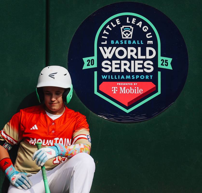 Summerlin South’s Garrett Gallegos waits to go up to bat during a Little League World Se ...
