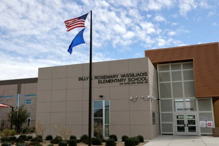 Vassiliadis Elementary School in Las Vegas, seen in March 2021. (K.M. Cannon/Las Vegas Review-J ...