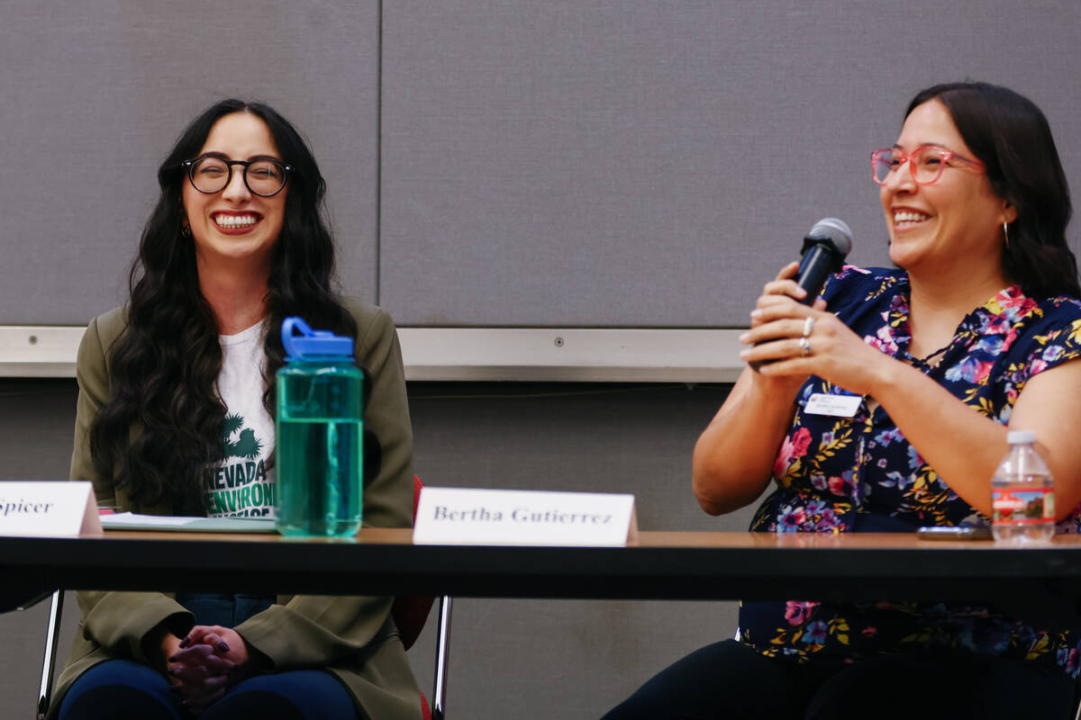Jackie Spicer, Coalition Coordinator for the Nevada Environmental Justice Coalition, and Bertha ...