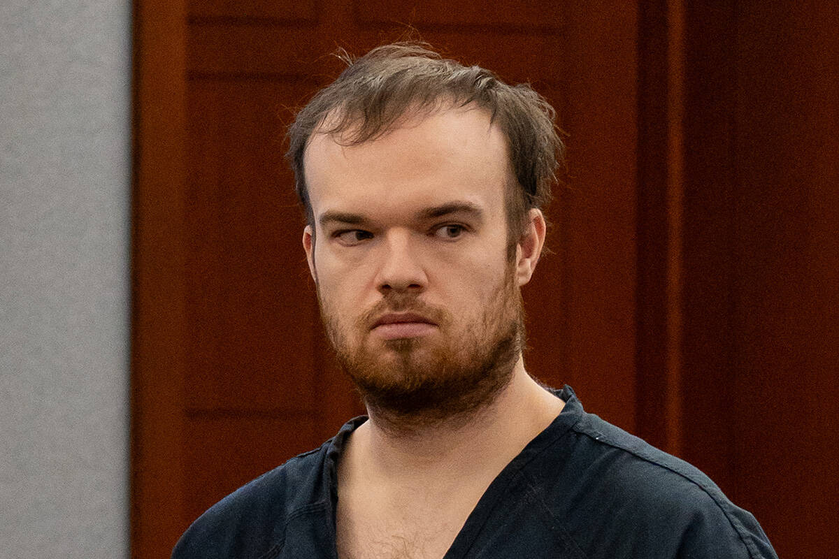 Spencer McDonald receives a life without parole sentence this morning in Las Vegas Aug. 26, 202 ...