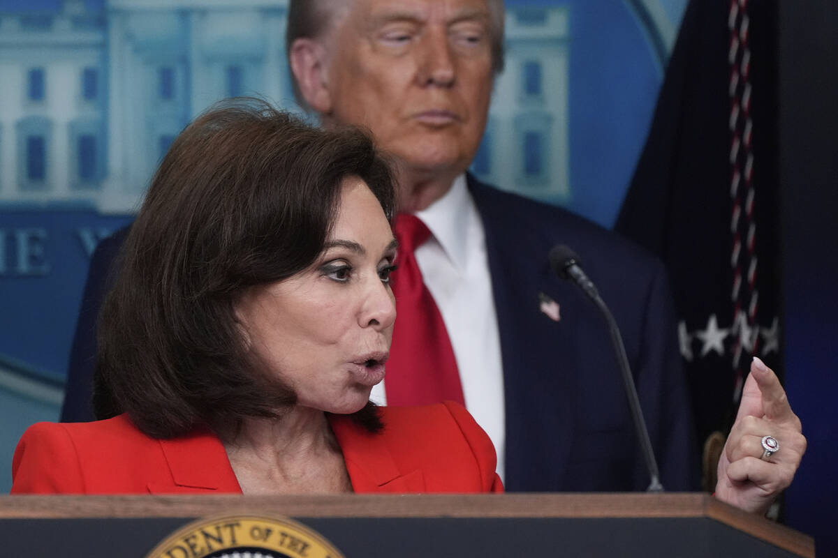 U.S. Attorney for the District of Columbia Jeanine Pirro speaks with reporters in the James Bra ...