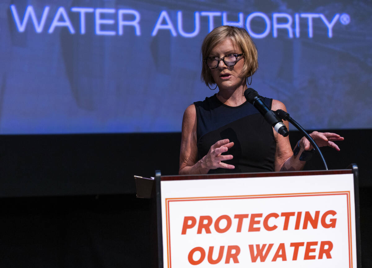 Congresswoman Susie Lee speaks during her annual Southern Nevada Water Summit at Springs Preser ...