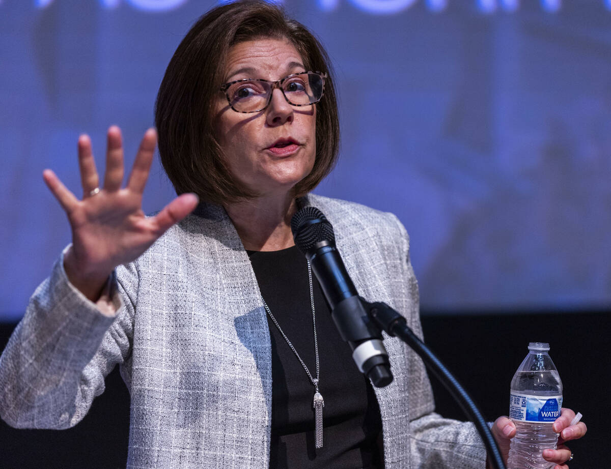 Sen. Catherine Cortez Masto speaks as Congresswoman Susie Lee hosts her annual Southern Nevada ...