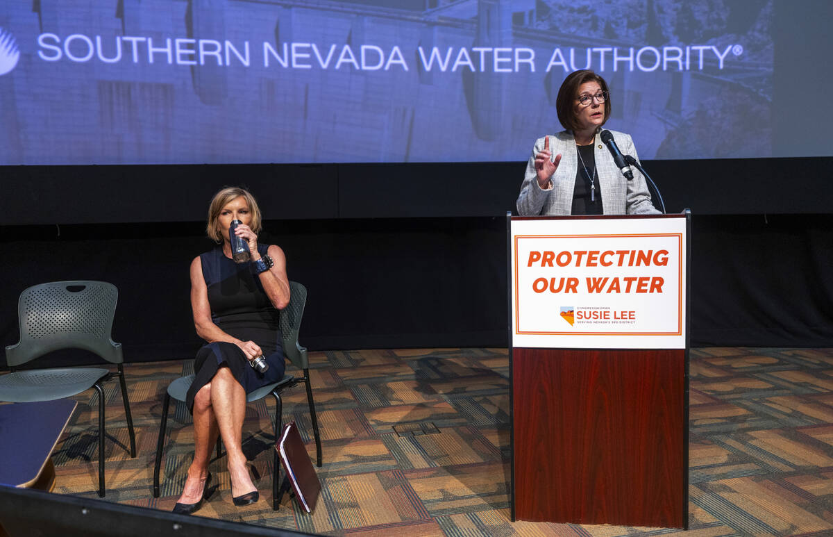 Sen. Catherine Cortez Masto speaks as Congresswoman Susie Lee hosts her annual Southern Nevada ...