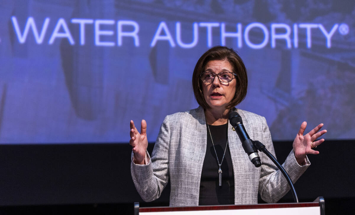 Sen. Catherine Cortez Masto speaks as Congresswoman Susie Lee hosts her annual Southern Nevada ...