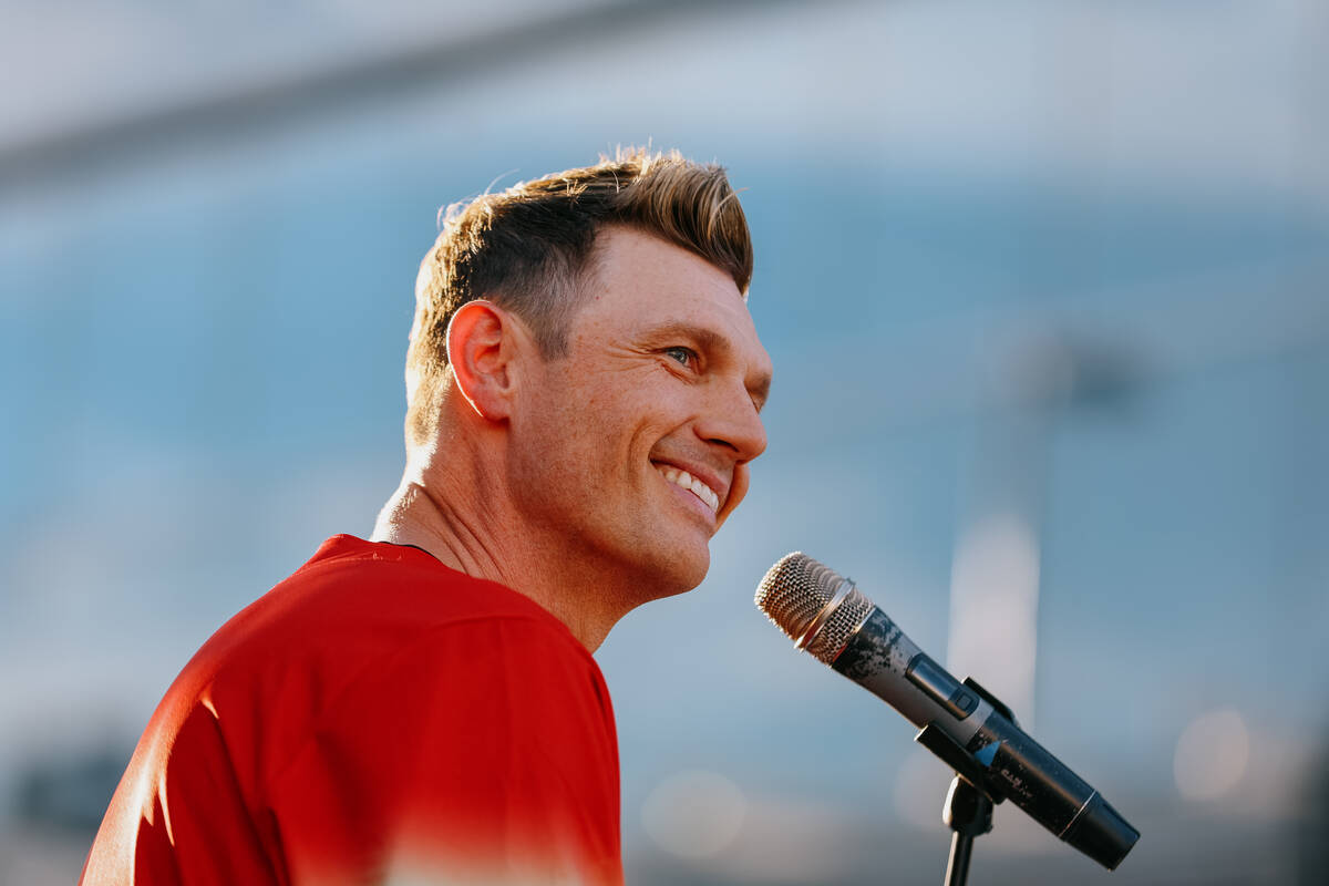 Backstreet Boys member Nick Carter hosts a celebratory parade for the Summerlin South Little Le ...