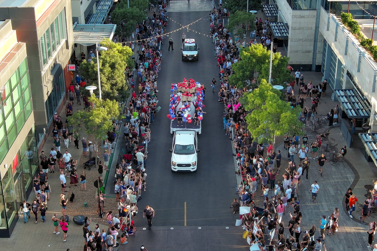 The Summerlin South little league team has a parade in Downtown Summerlin to celebrate their na ...
