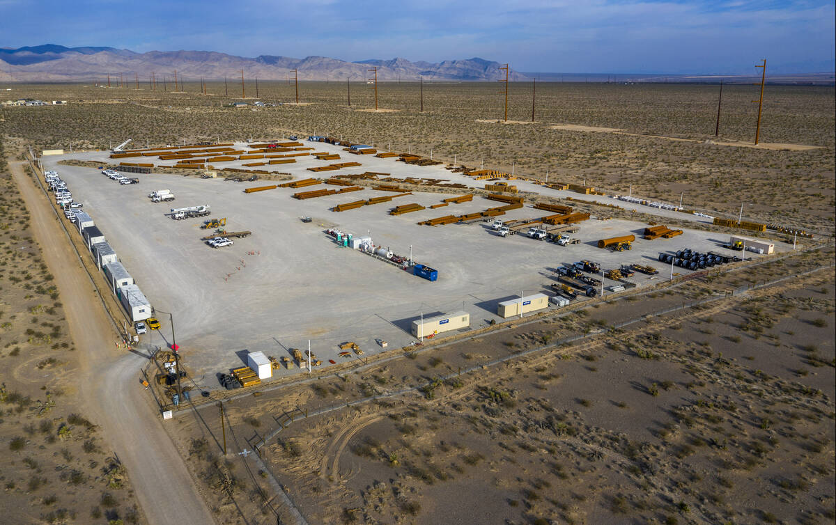 The Greenlink West transmission line project site is operational near the Northwest Substation ...