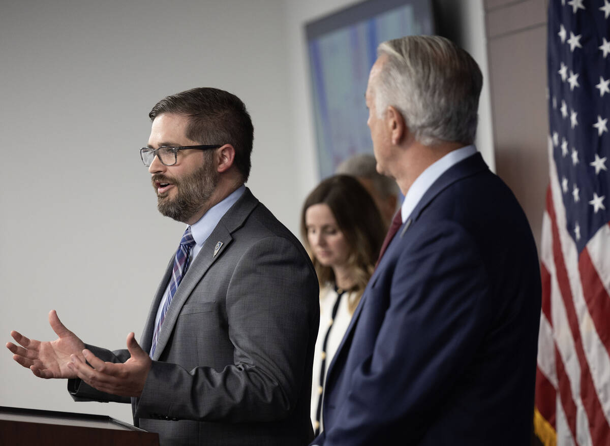 Homeland Security Advisor Tim Robb speaks during a press conference about the recent cyberattac ...