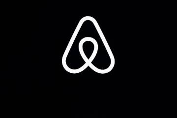 This photo shows an Airbnb logo. (AP Photo/Eric Risberg, File)