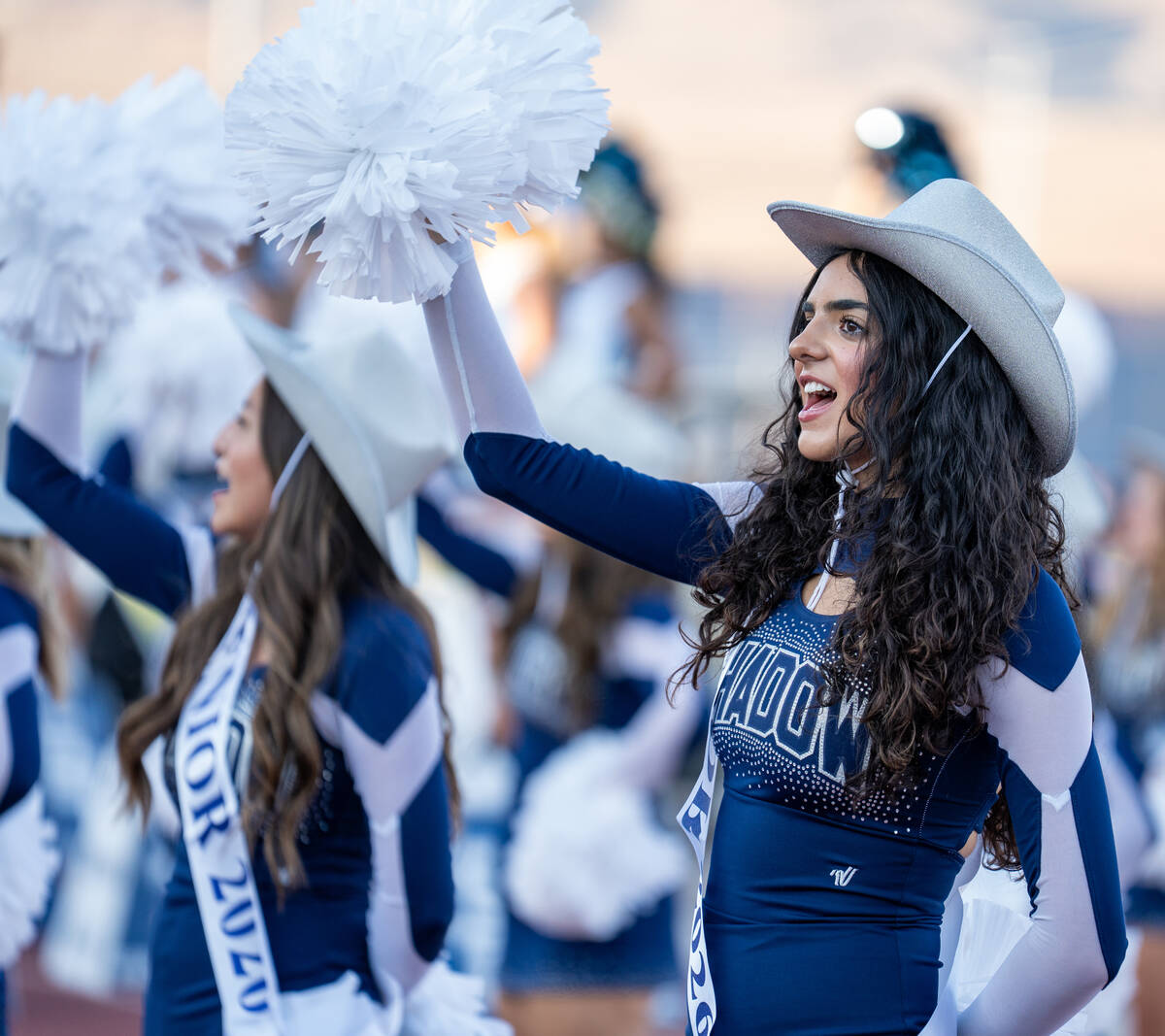The Shadow Ridge dance team preforms during a football game between Shadow Ridge and Simi Valle ...