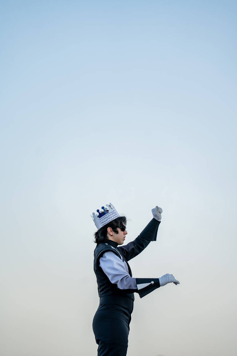 The band preforms during a football game between Shadow Ridge and Simi Valley at Shadow Ridge H ...