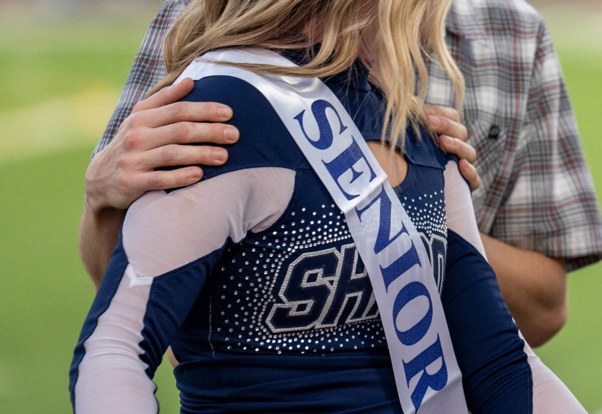 Shadow Ridge celebrated senior night during halftime of a football game between Shadow Ridge an ...